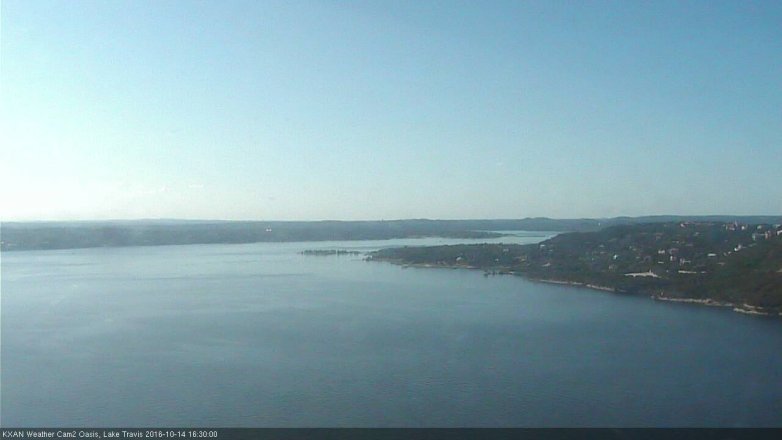 Lake Travis webcam, October 14, 2016 3:45 PM CT