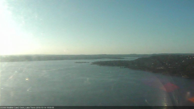 Lake Travis webcam, October 14, 2016 5:25 PM CT
