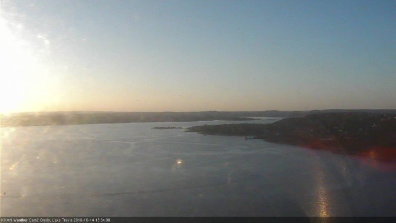 Lake Travis webcam, October 14, 2016 5:45 PM CT