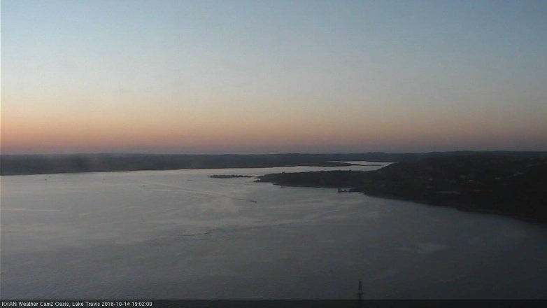 Lake Travis webcam, October 14, 2016 6:20 PM CT