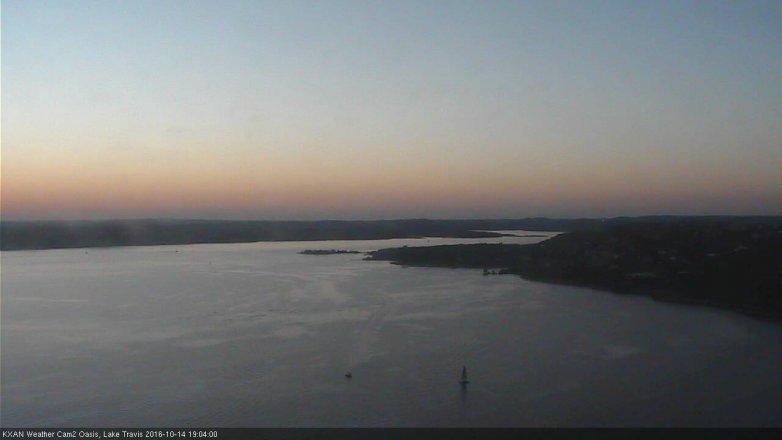 Lake Travis webcam, October 14, 2016 6:30 PM CT