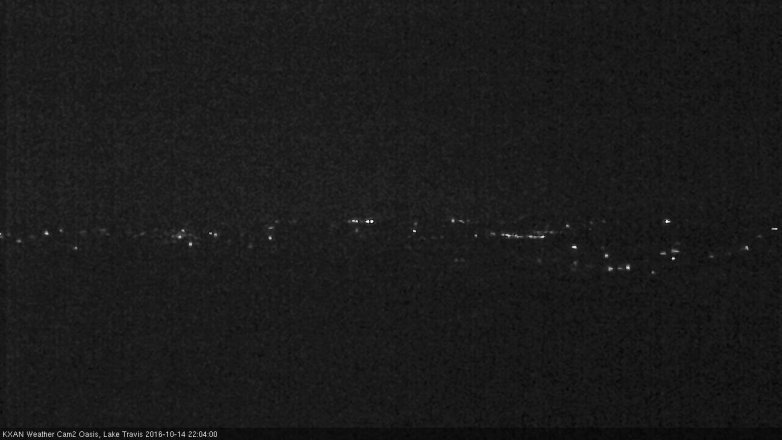 Lake Travis webcam, October 14, 2016 9:15 PM CT