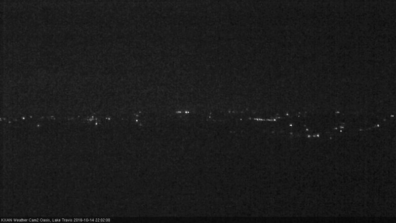 Lake Travis webcam, October 14, 2016 9:20 PM CT