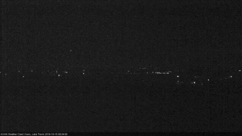 Lake Travis webcam, October 14, 2016 11:50 PM CT
