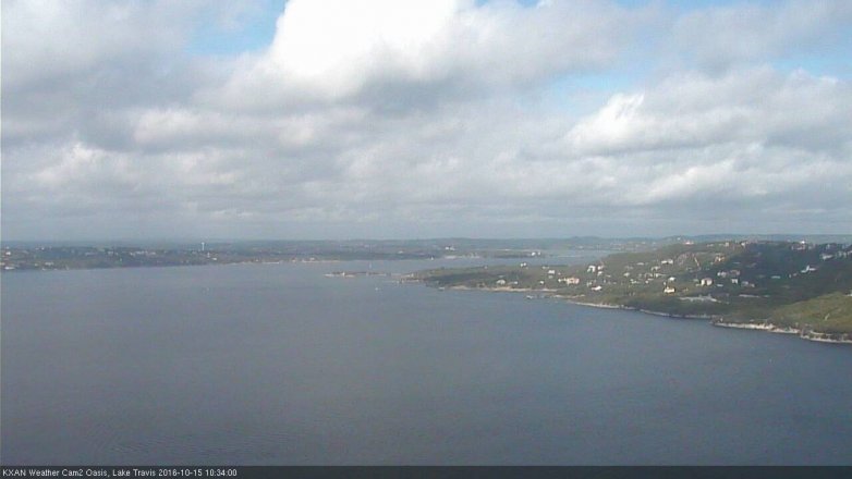 Lake Travis webcam, October 15, 2016 10:00 AM CT