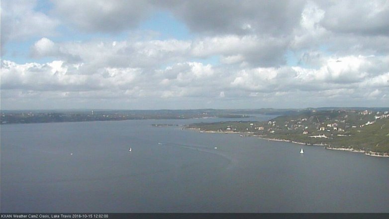Lake Travis webcam, October 15, 2016 11:25 AM CT