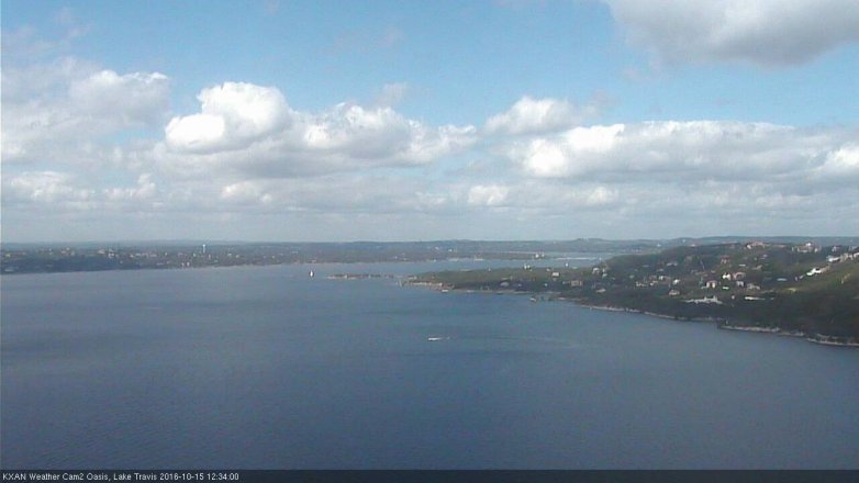 Lake Travis webcam, October 15, 2016 12:05 PM CT