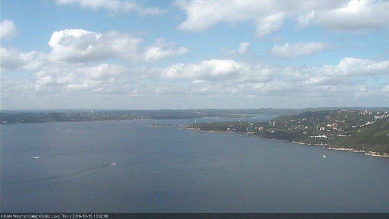 Lake Travis webcam, October 15, 2016 12:25 PM CT