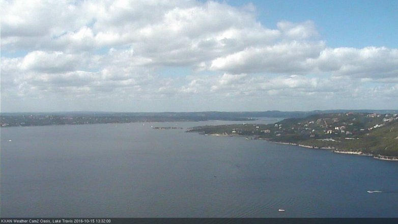 Lake Travis webcam, October 15, 2016 12:45 PM CT