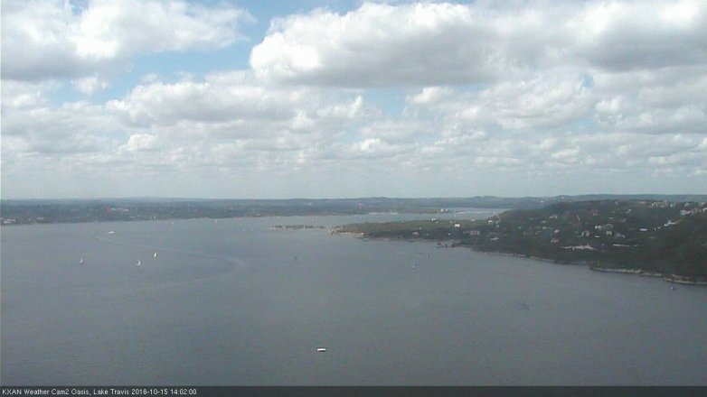 Lake Travis webcam, October 15, 2016 1:15 PM CT