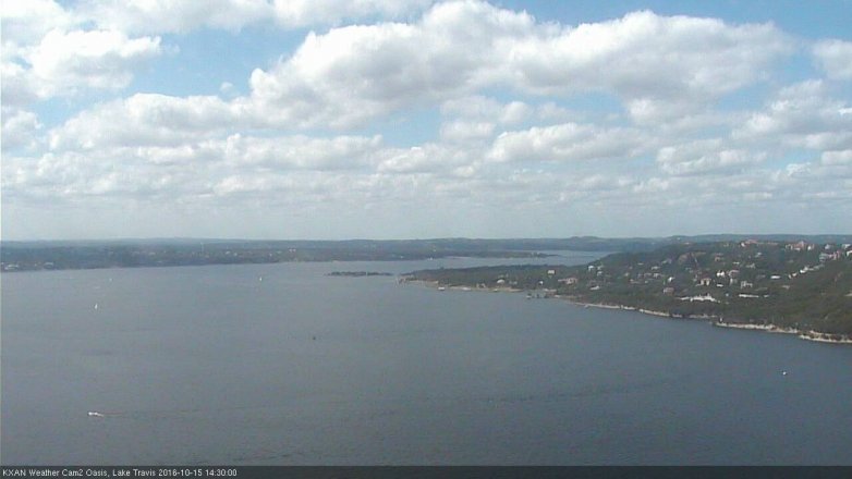 Lake Travis webcam, October 15, 2016 1:50 PM CT