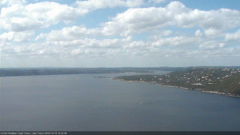Lake Travis webcam, October 15, 2016 1:55 PM CT