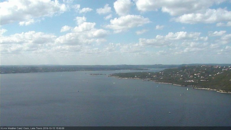 Lake Travis webcam, October 15, 2016 2:25 PM CT