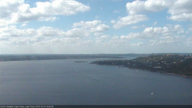 Lake Travis webcam, October 15, 2016 2:30 PM CT