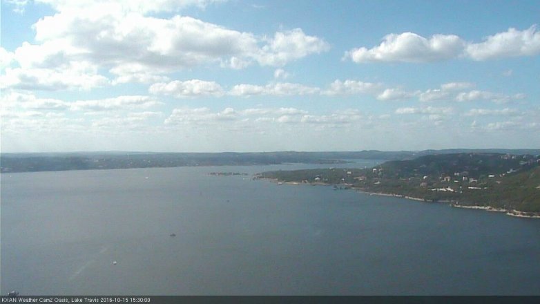Lake Travis webcam, October 15, 2016 2:40 PM CT