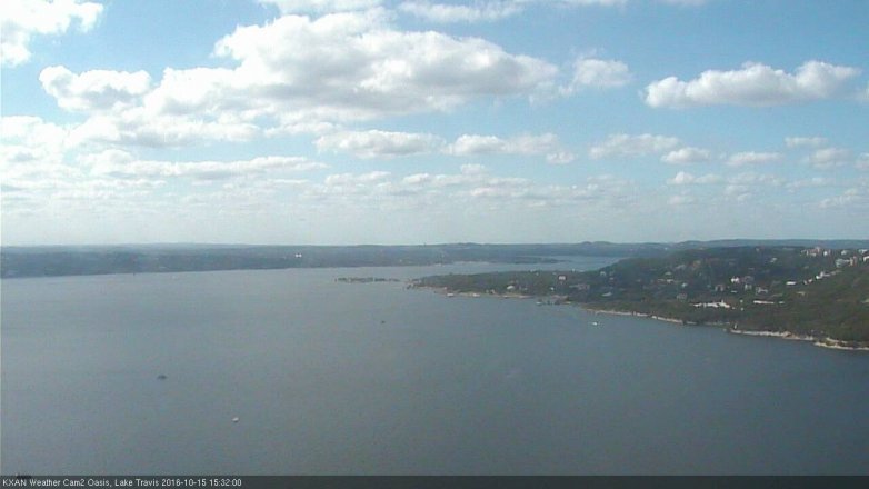 Lake Travis webcam, October 15, 2016 3:00 PM CT