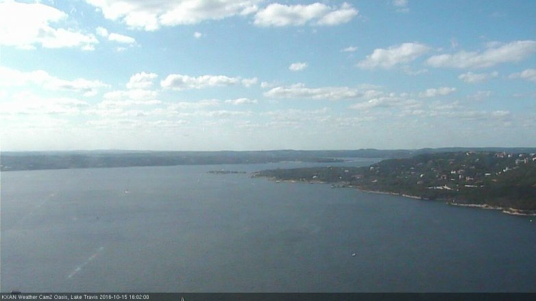 Lake Travis webcam, October 15, 2016 3:05 PM CT