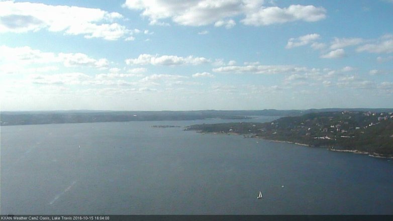Lake Travis webcam, October 15, 2016 3:30 PM CT