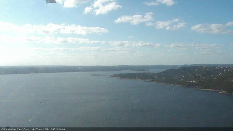 Lake Travis webcam, October 15, 2016 3:55 PM CT