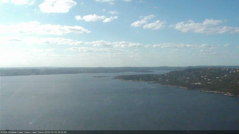 Lake Travis webcam, October 15, 2016 4:00 PM CT