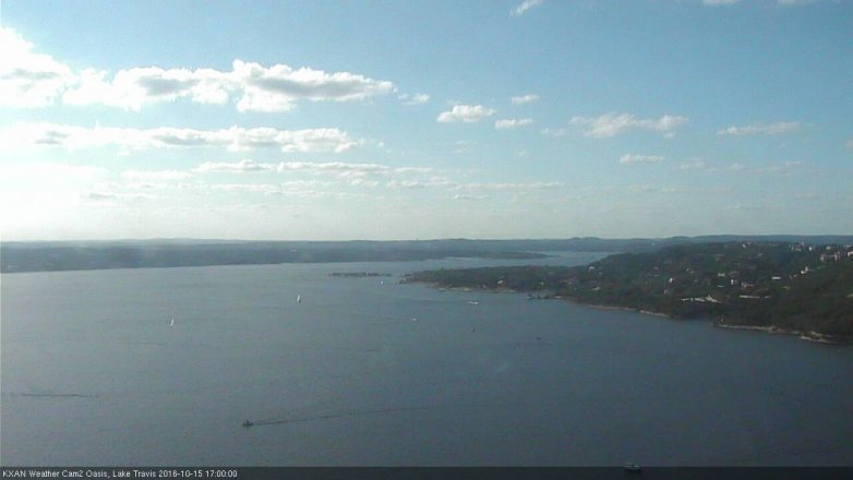 Lake Travis webcam, October 15, 2016 4:25 PM CT