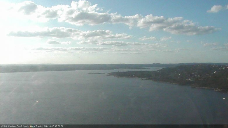 Lake Travis webcam, October 15, 2016 4:55 PM CT