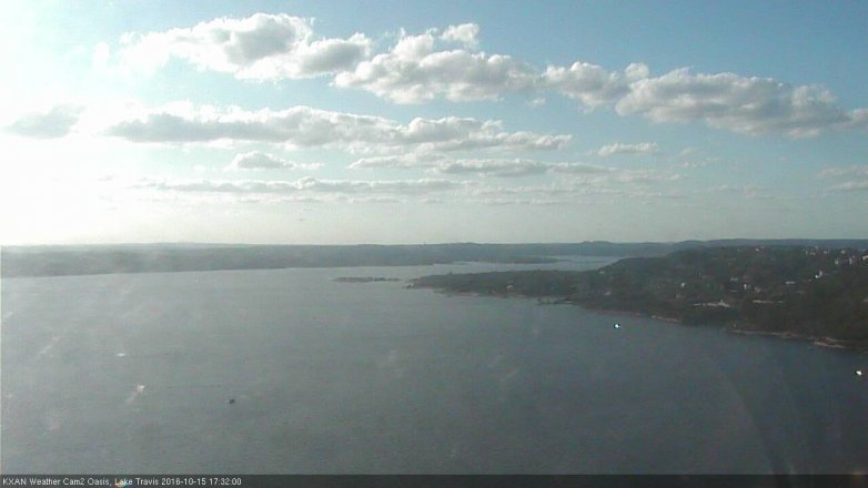 Lake Travis webcam, October 15, 2016 5:00 PM CT