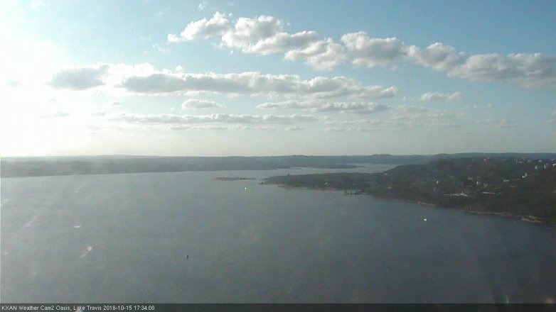 Lake Travis webcam, October 15, 2016 5:05 PM CT
