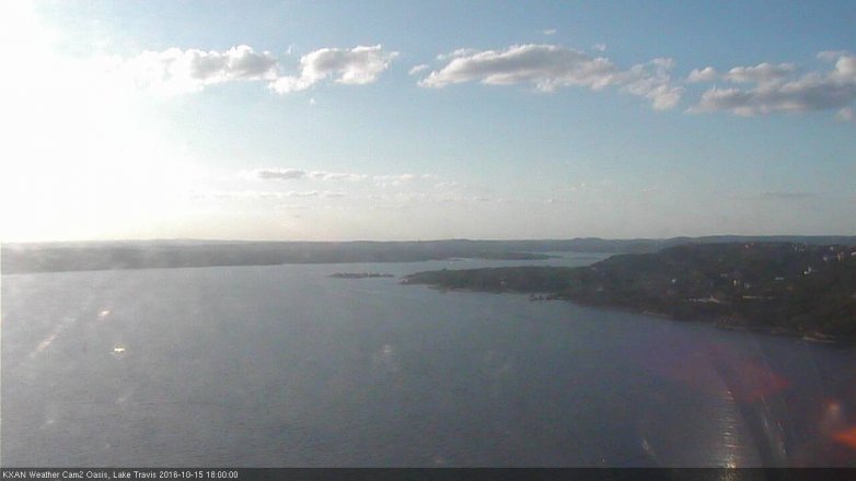Lake Travis webcam, October 15, 2016 5:30 PM CT