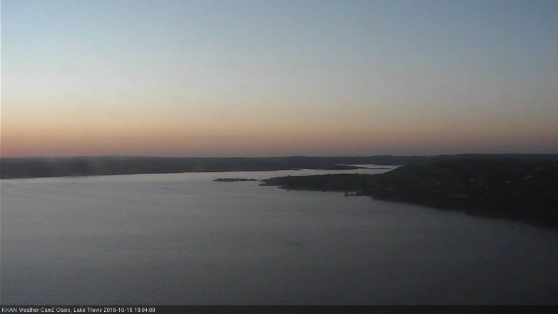Lake Travis webcam, October 15, 2016 6:10 PM CT