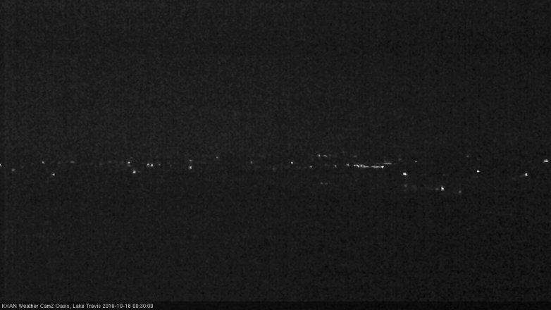 Lake Travis webcam, October 15, 2016 11:45 PM CT