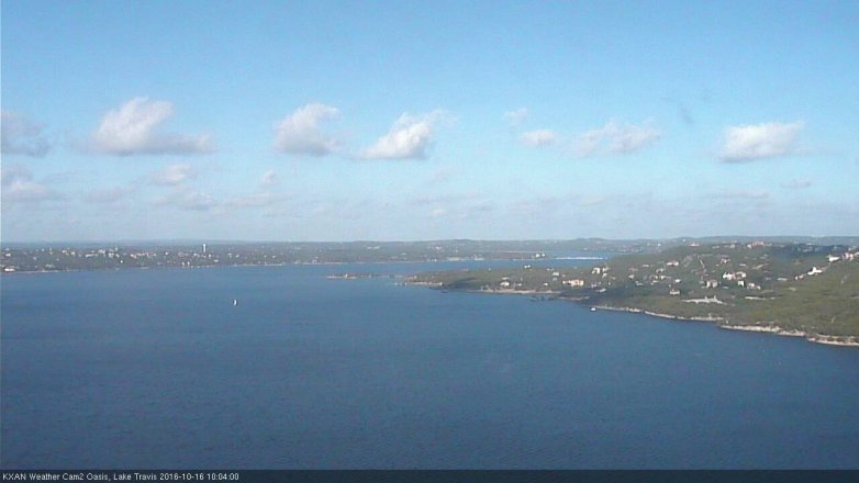 Lake Travis webcam, October 16, 2016 9:35 AM CT
