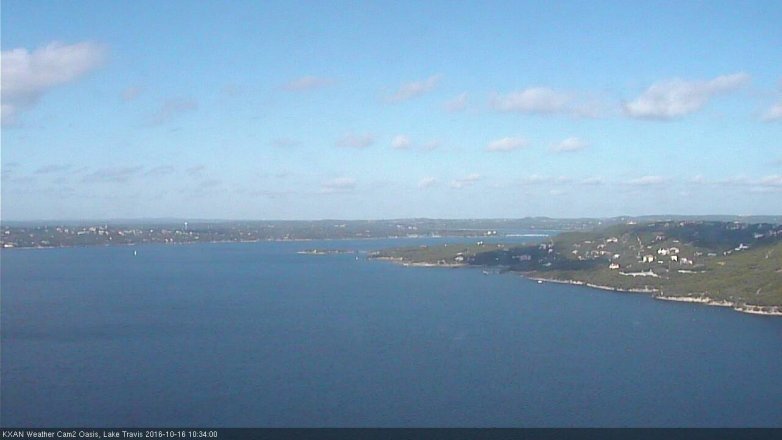 Lake Travis webcam, October 16, 2016 9:40 AM CT