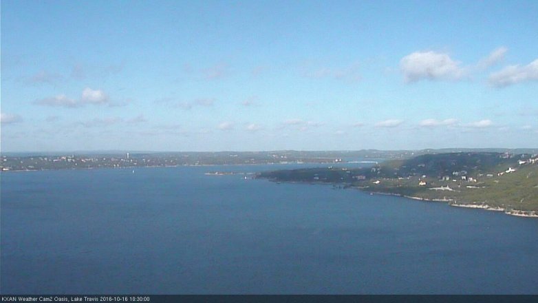 Lake Travis webcam, October 16, 2016 9:55 AM CT