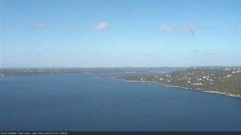 Lake Travis webcam, October 16, 2016 10:25 AM CT