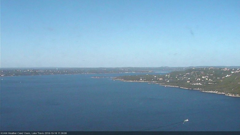 Lake Travis webcam, October 16, 2016 10:45 AM CT