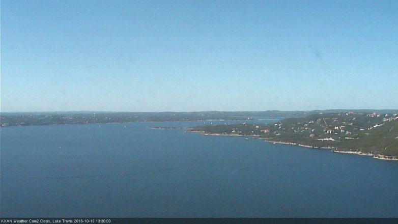 Lake Travis webcam, October 16, 2016 12:50 PM CT