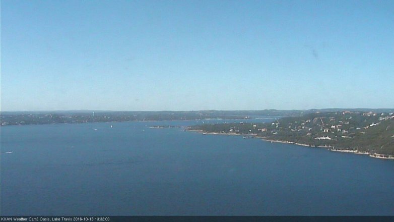 Lake Travis webcam, October 16, 2016 12:55 PM CT