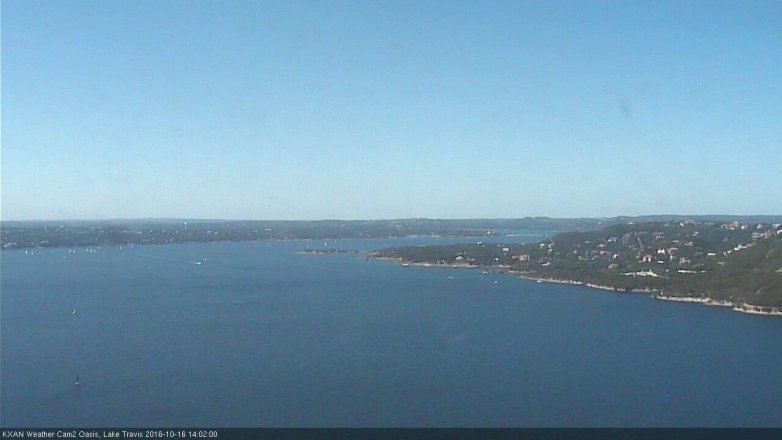 Lake Travis webcam, October 16, 2016 1:05 PM CT