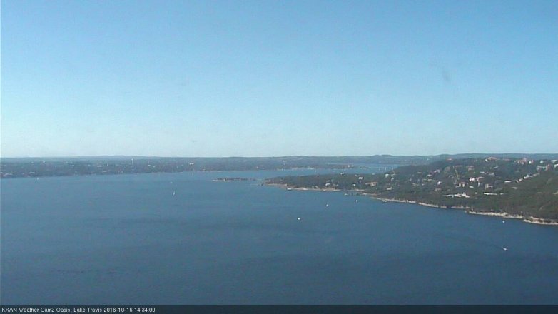 Lake Travis webcam, October 16, 2016 1:55 PM CT