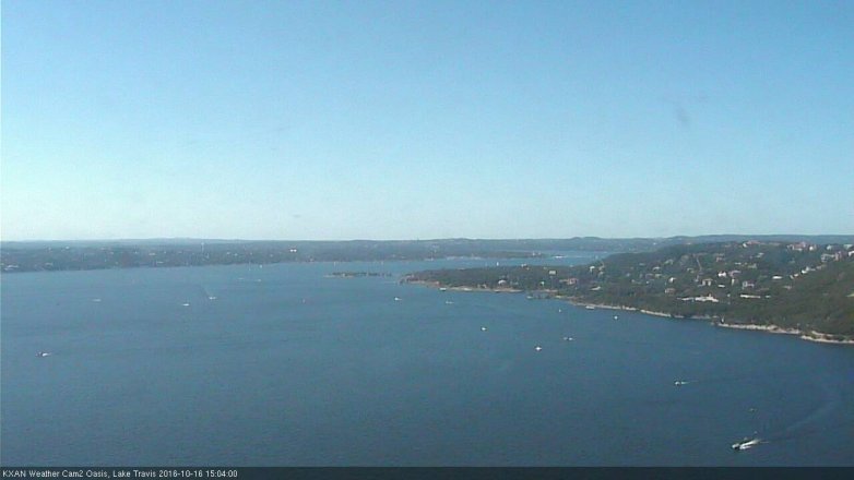 Lake Travis webcam, October 16, 2016 2:15 PM CT