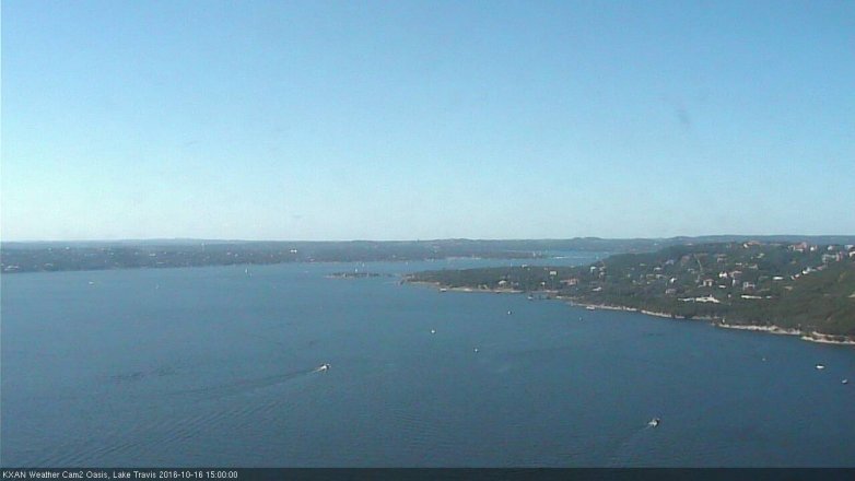 Lake Travis webcam, October 16, 2016 2:30 PM CT