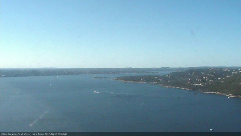 Lake Travis webcam, October 16, 2016 2:35 PM CT