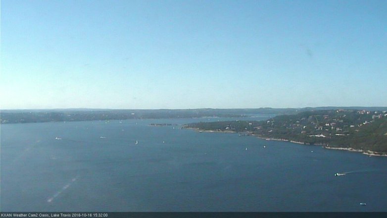 Lake Travis webcam, October 16, 2016 2:45 PM CT