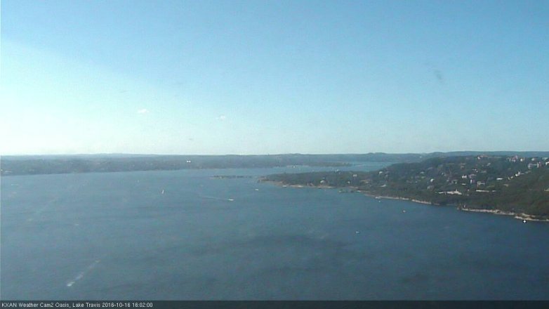 Lake Travis webcam, October 16, 2016 3:30 PM CT