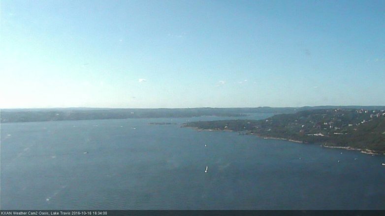 Lake Travis webcam, October 16, 2016 3:45 PM CT