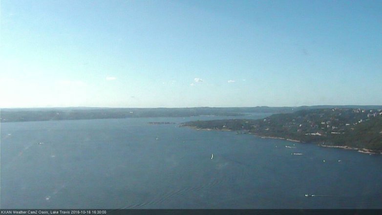 Lake Travis webcam, October 16, 2016 4:00 PM CT