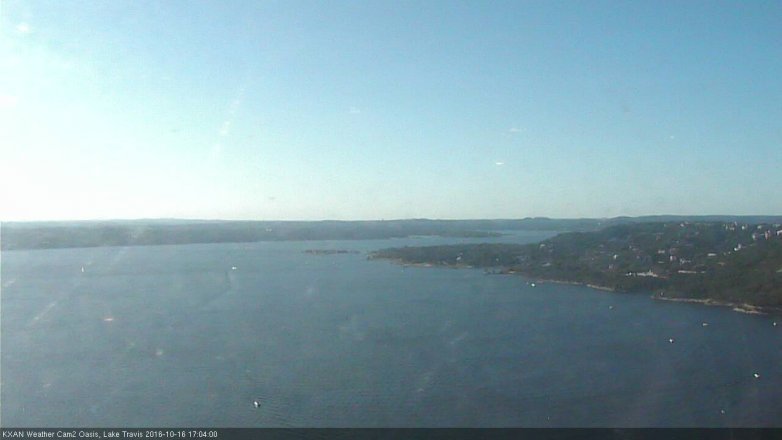 Lake Travis webcam, October 16, 2016 4:10 PM CT