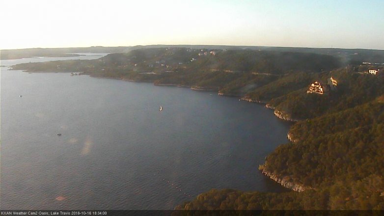 Lake Travis webcam, October 16, 2016 6:05 PM CT