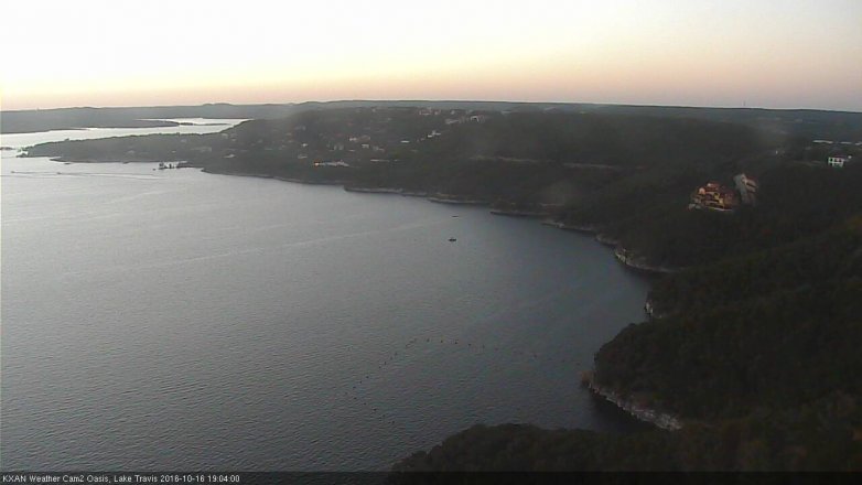 Lake Travis webcam, October 16, 2016 6:15 PM CT